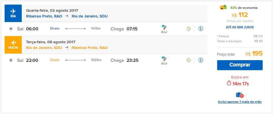 passagens aéreas em promoção rj