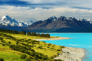 nova zelândia montanhas e lago