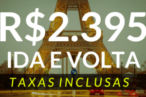 passagens aéreas em promoção paris