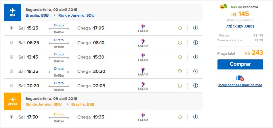 passagens em promoção 2018