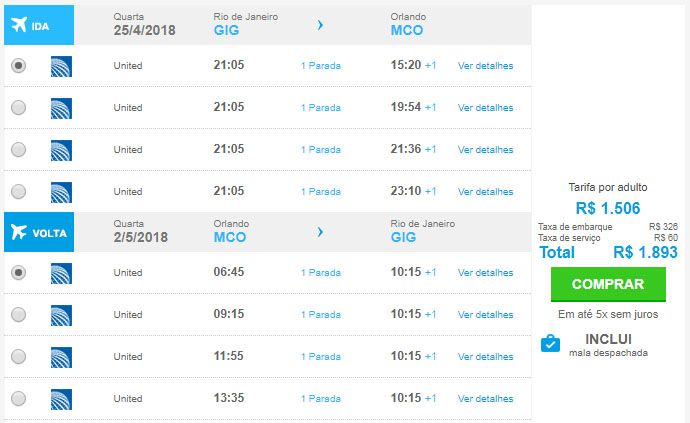 passagens aéreas em promoção orlando 2018