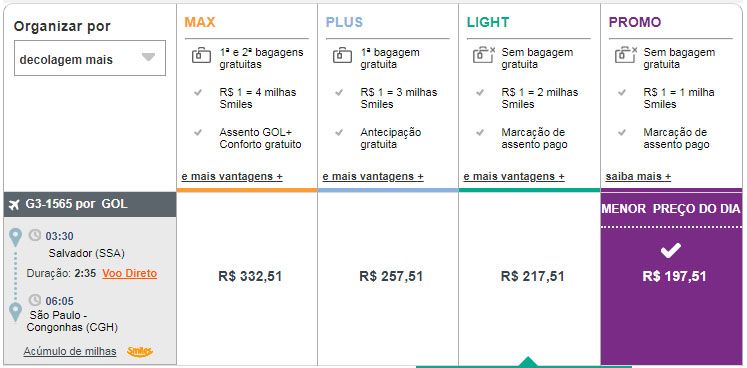 gol passagens baratas