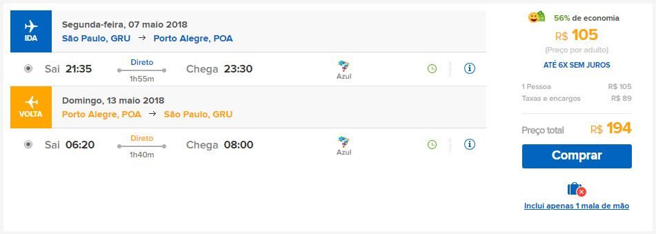 passagens aéreas promocionais porto alegre