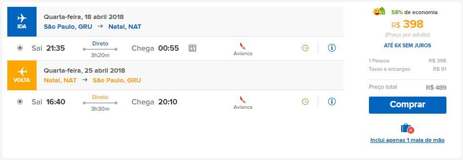 promoção de passagens avianca