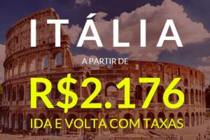 itália promoção de passagens aéreas