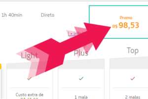 promoção de passagem aérea