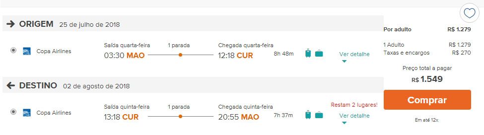 passagens aéreas em promoção relâmpago curaçao