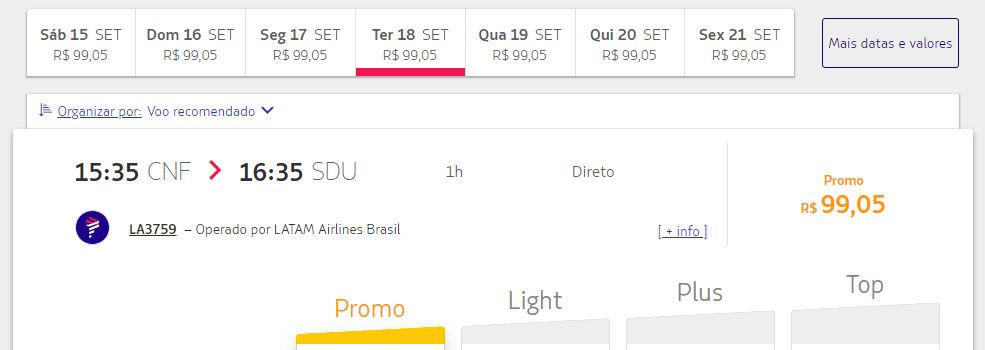 passagens aéreas promocionais rio de janeiro 2018