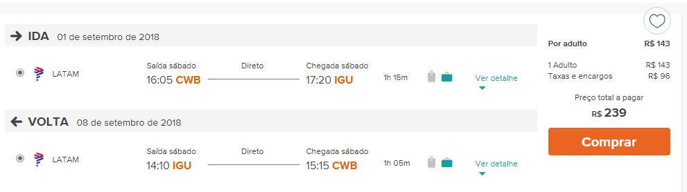 foz do iguaçu ofertas passagens