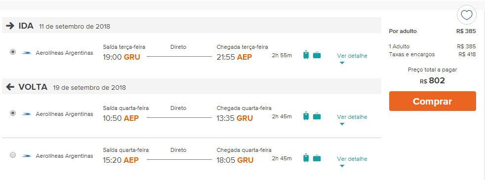 passagens buenos aires promoção relâmpago