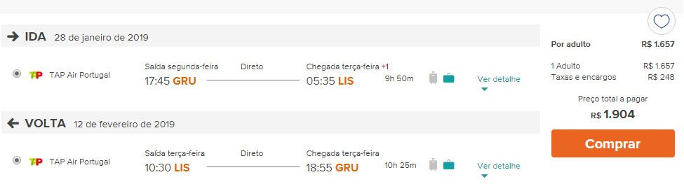 passagens promoção lisboa