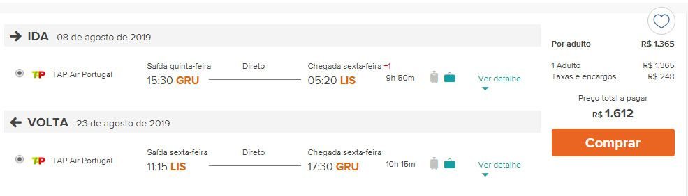 voos portugal promoção
