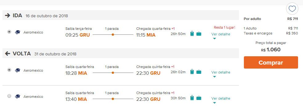 miami ofertas passagens aéreas