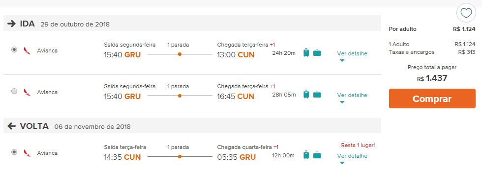 passagens promoção cancún