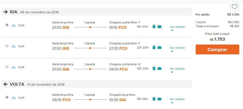 promoção itália passagens aéreas