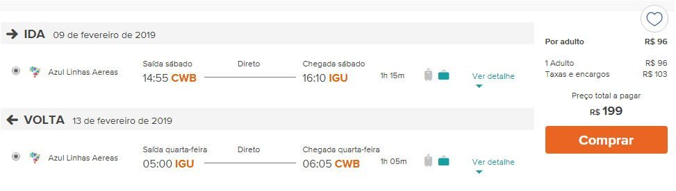 foz do iguaçu passagens aéreas em promoção relâmpago