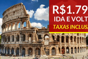 super promoção passagens aéreas itália