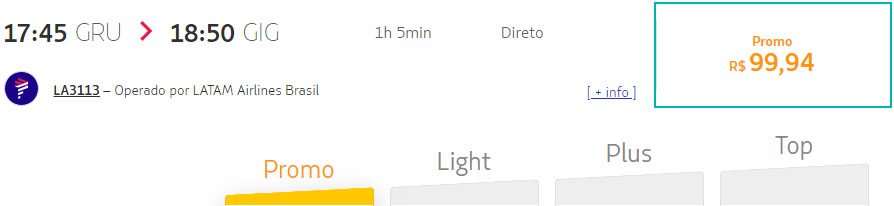 latam promoção relâmpago passagens nacionais