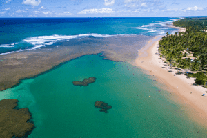Bela praia no Nordeste do Brasil