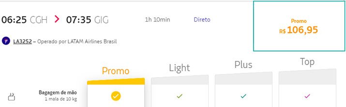 promoção relâmpago passagens latam