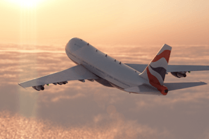 avião voando tranquilo