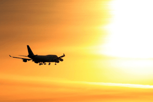 aeronave e o sol