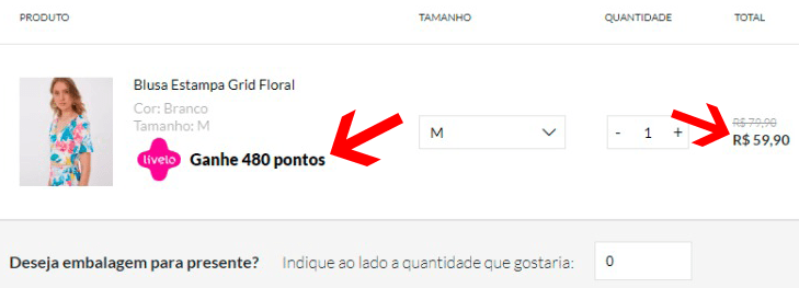 Compra Renner pontos Livelo