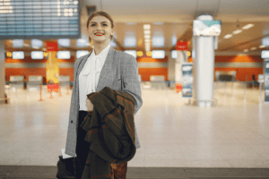 aeroporto-passageira-sorrindo
