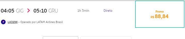 Promoção voo Latam