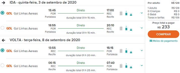 Nordeste promoção passagens