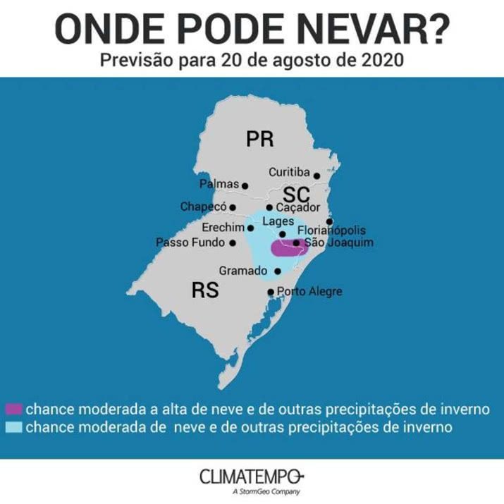 Mapa neve Brasil