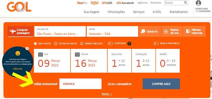 Promoção GOL Dia das Crianças