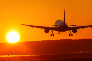 Lindo avião pousando