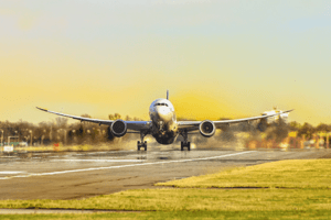 Avião decolando