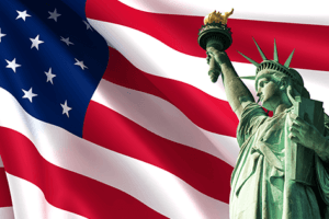 Bandeira EUA Estatua da Liberdade