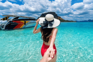 viajante em lugar lindo