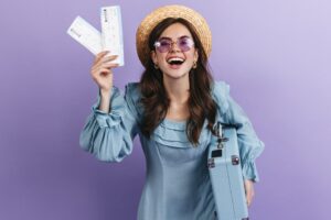 viajante com passagens areas