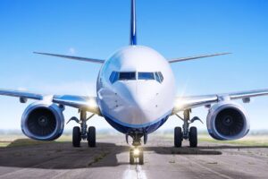 Avião Azul na pista