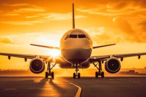 Avião na pista aguardando