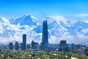 Montanhas em Santiago, no Chile