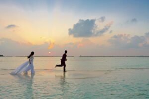 lua de mel na praia