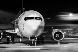 Preto e branco avião