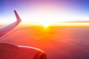 Pôr do sol no horizonte