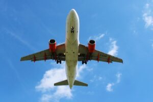 Avião visto de baixo