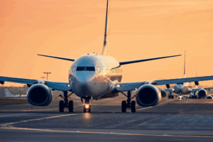 Avião na pista