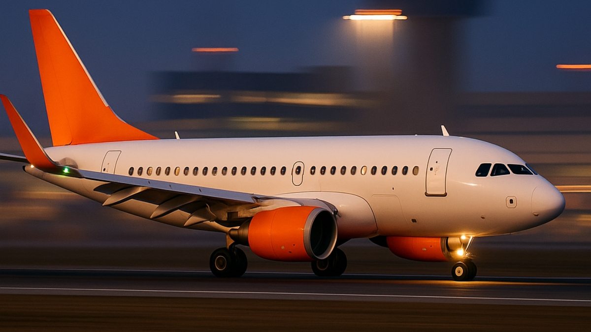 Avião na pista