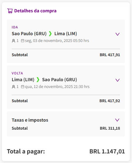 Voos para Lima