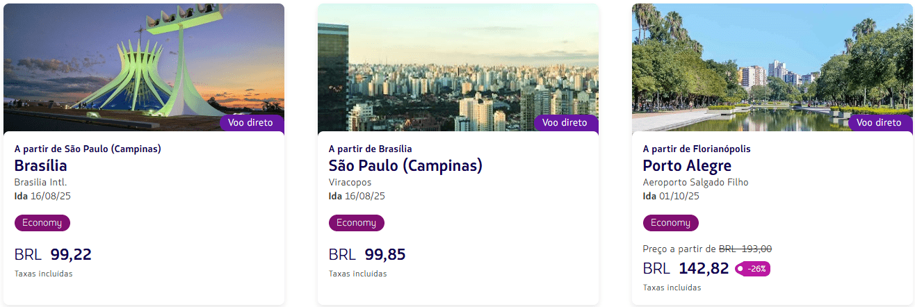 Passagens em promoção LATAM