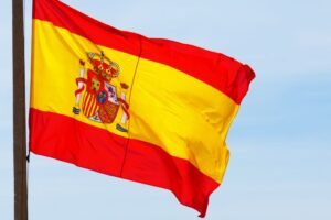 Bandeira da Espanha em um mastro