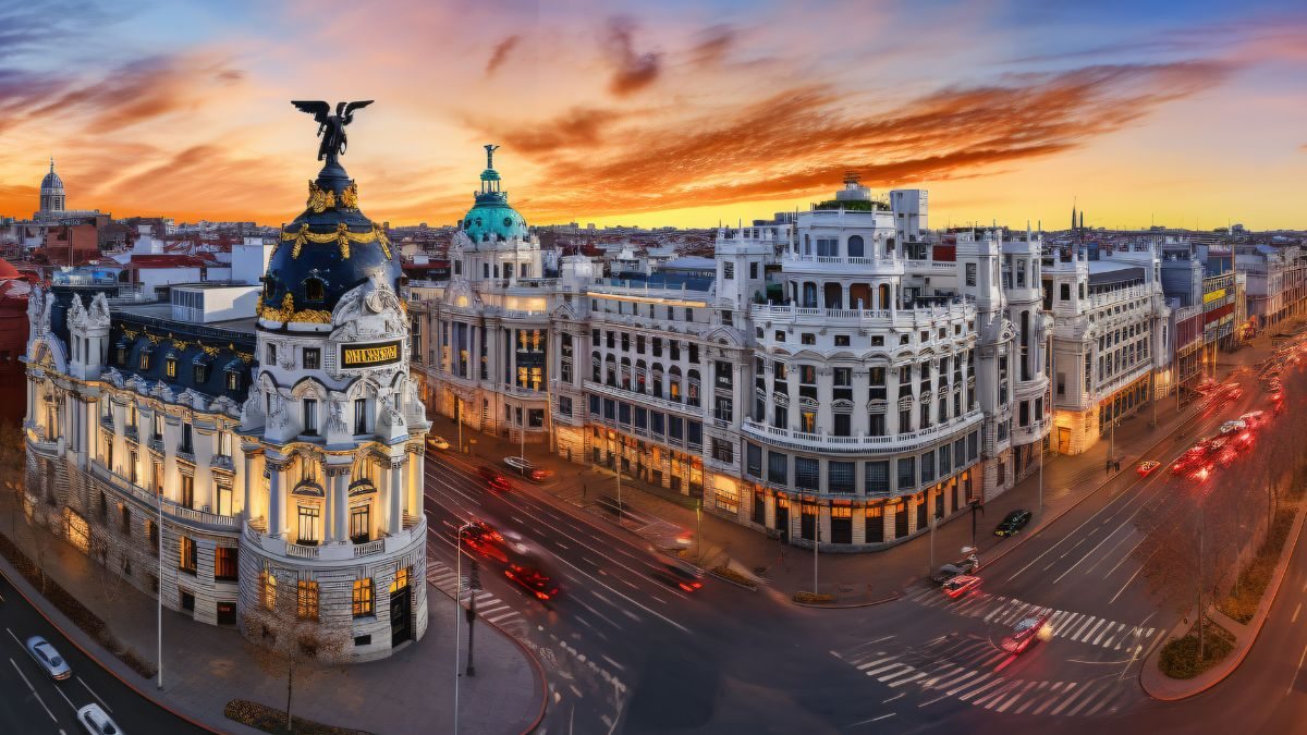 Cidade de Madrid na Espanha